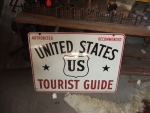 Steel US Tourist sign