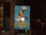 Delaval enamel 2-sided flange sign