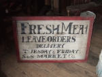 Wooden Fresh Meat sign