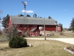 Dairy Barn with Army Escort Wagon on Ramp