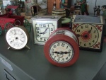 Collection of metal bank/clocks