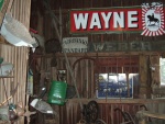 Signs and farm equipment