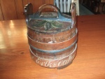 1846 painted wood tina-like bucket