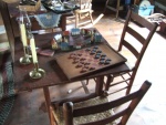 Early table, chairs , gameboard