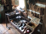 Cobblers bench with blacking boxes