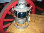 Adlake RR lantern with blue globe