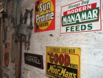 Farm signs, bull blinder