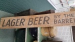 wood beer sign