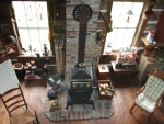 View of log house from loft