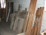 Hand hewn logs for mantles, etc.