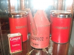 Red themed tins