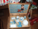 Enamelware set of blue and white. $800 with box