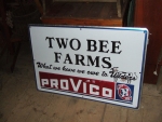 Two Bee Farms metal sign