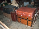 Flat top stagecoach trunk