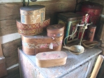 Collection of painted storage boxes